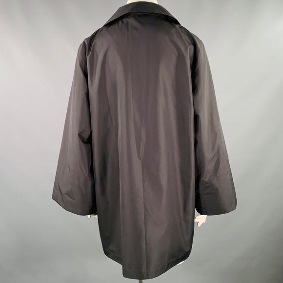 AKRIS Size 12 Black Silk Zip Up Coat - Picture 4 of 8